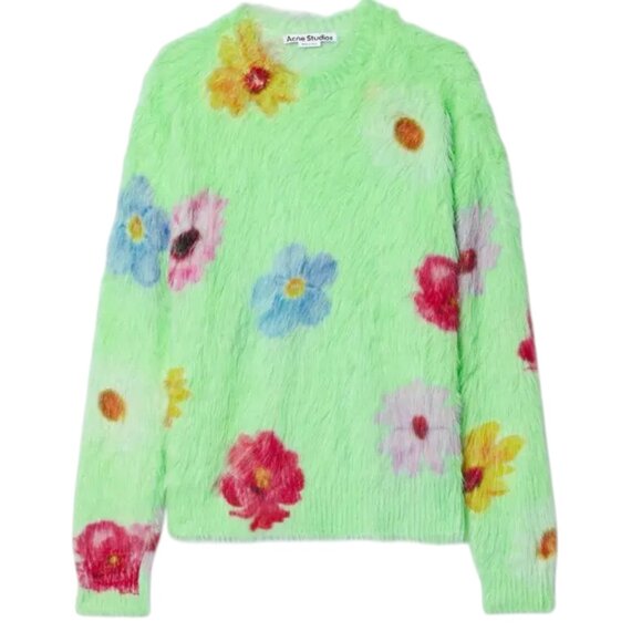 OVERSIZED ACNE STUDIO FLORAL PRINT SWEATER SIZE S NEW - Picture 8 of 8